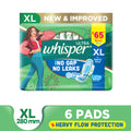 Ultra Upto No Gap No Leaks Sanitary Pads, 6 XL Pads, For Heavy Flow Protection
