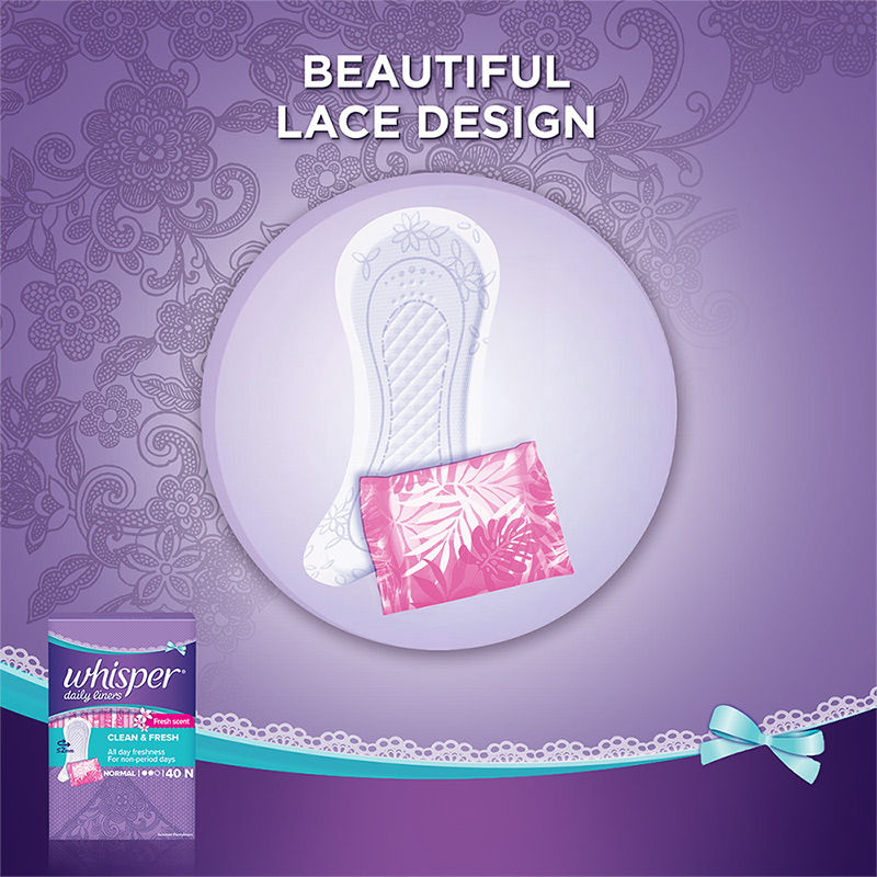 Clean and Fresh Daily Liners, 20 panty liners for women - Pack of 1