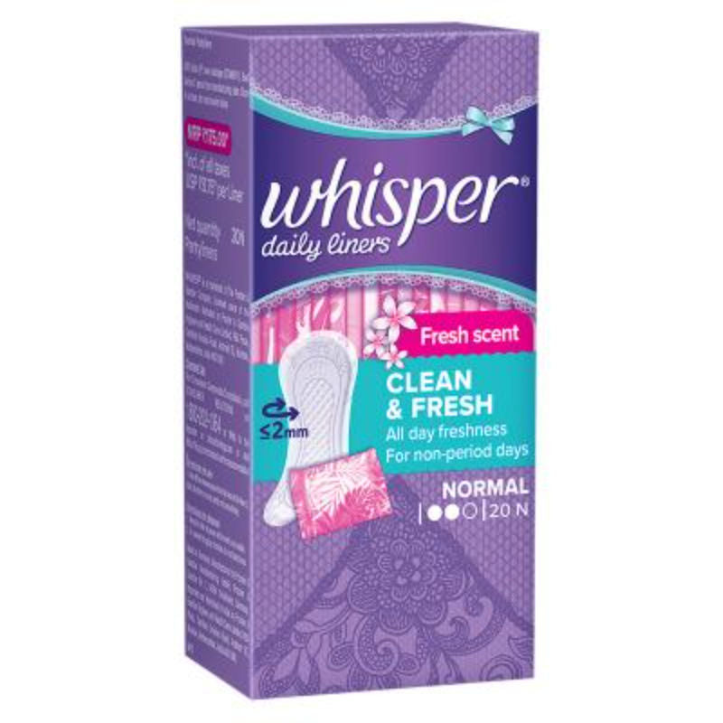 Clean and Fresh Daily Liners, 20 panty liners for women - Pack of 1