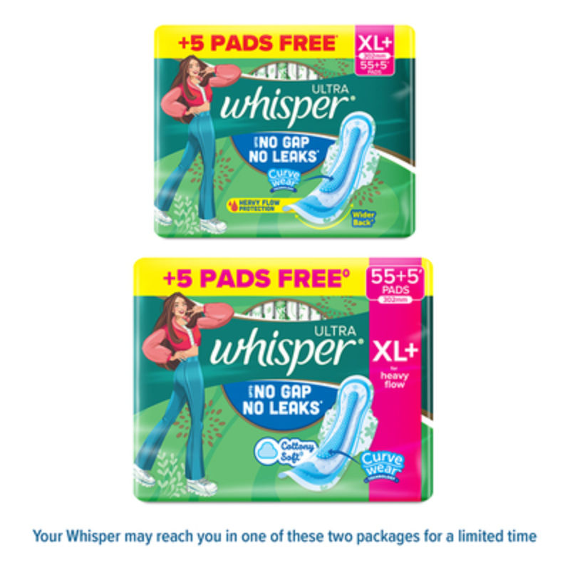 Ultra Upto No Gap No Leaks Sanitary Pads, 60 XL+ Pads, For Heavy Flow Protection