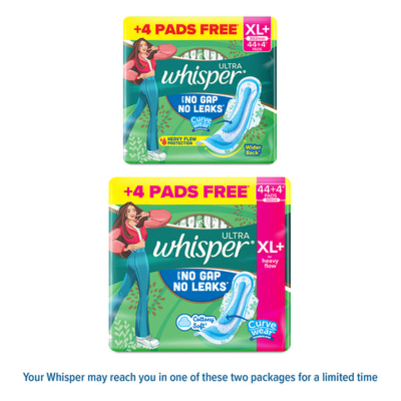Ultra Upto No Gap No Leaks Sanitary Pads, 48 XL+ Pads, For Heavy Flow Protection