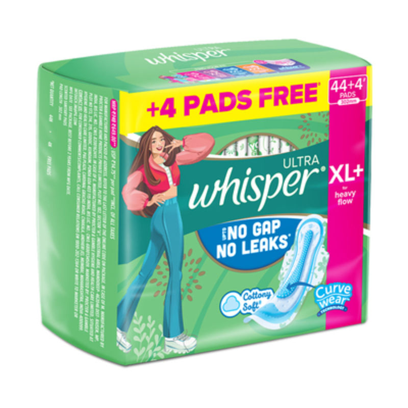 Ultra Upto No Gap No Leaks Sanitary Pads, 48 XL+ Pads, For Heavy Flow Protection