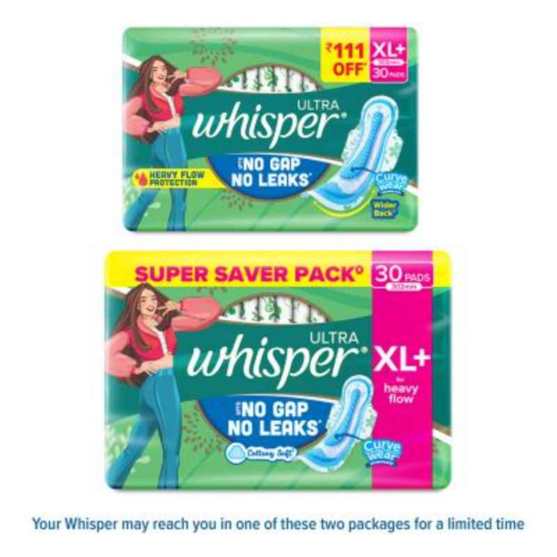 Ultra Upto No Gap No Leaks Sanitary Pads, 30 XL+ Pads, For Heavy Flow Protection
