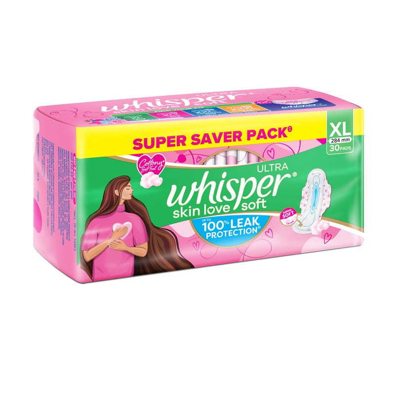 Ultra Skinlove Soft Sanitary Pads For Women,30 Thin Pads-Xl,Our #1 Softness,Irritation Free