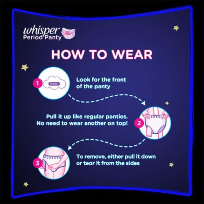 Super Absorbent Period Panty, 12 M-L Pants, 360 Degree Leakage Protection for Heavy Flow