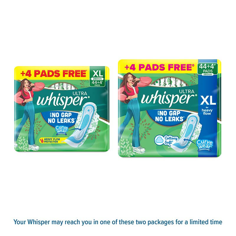 Ultra Upto No Gap No Leaks Sanitary Pads, 48 XL Pads, For Heavy Flow Protection