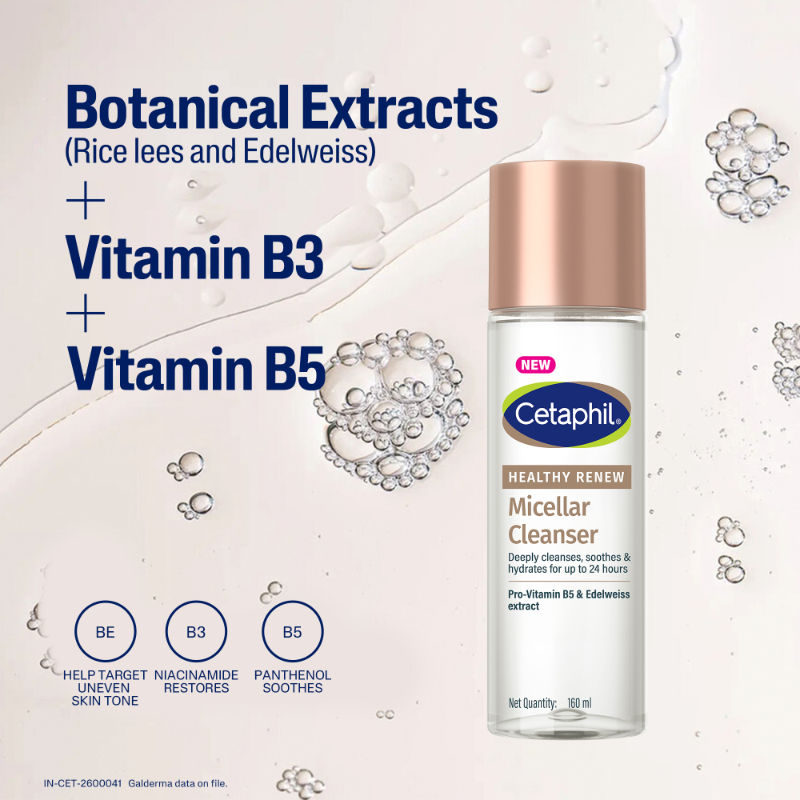 Healthy Renew Micellar Cleanser, Triple Action Formula for Anti Aging Skincare Routine