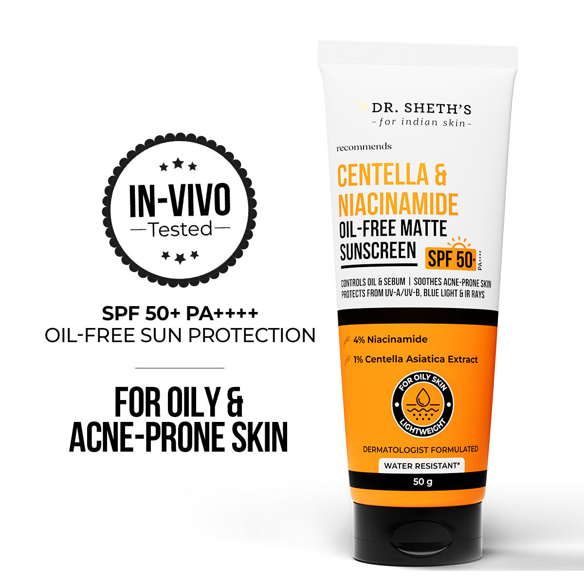 Centella & Niacinamide Oil-Free Matte Sunscreen SPF 50+ PA++++