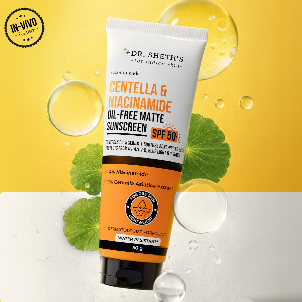 Centella & Niacinamide Oil-Free Matte Sunscreen SPF 50+ PA++++