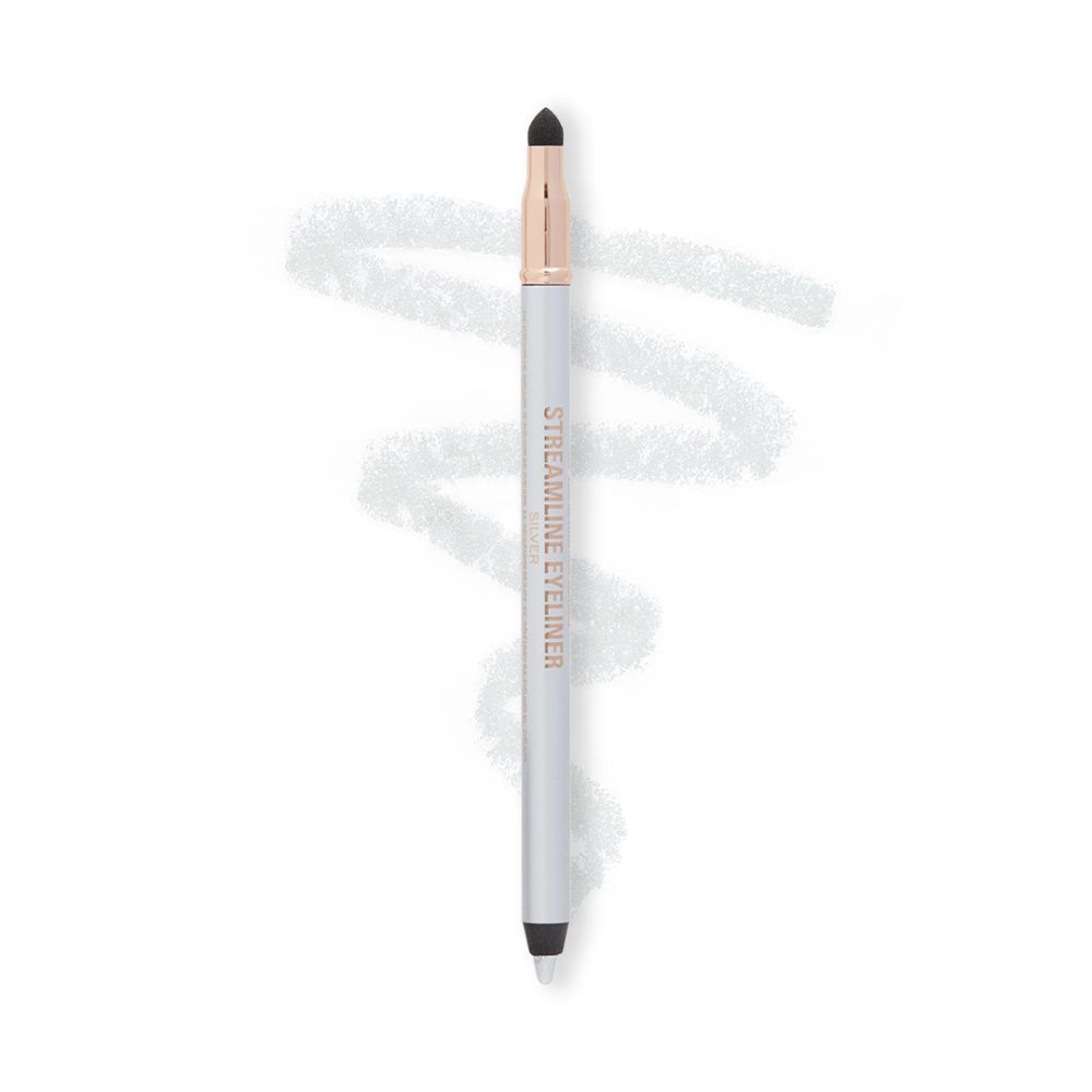 Streamline Waterline Eyeliner Pencil-Ultra Creamy Smudge Proof Smokey Looks - Silver
