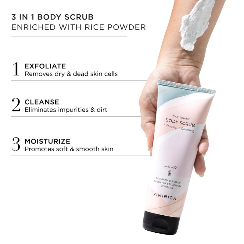 Exfoliating, Cleansing & Moisturising Rice Powder Body Scrub for Soft & Smooth Skin