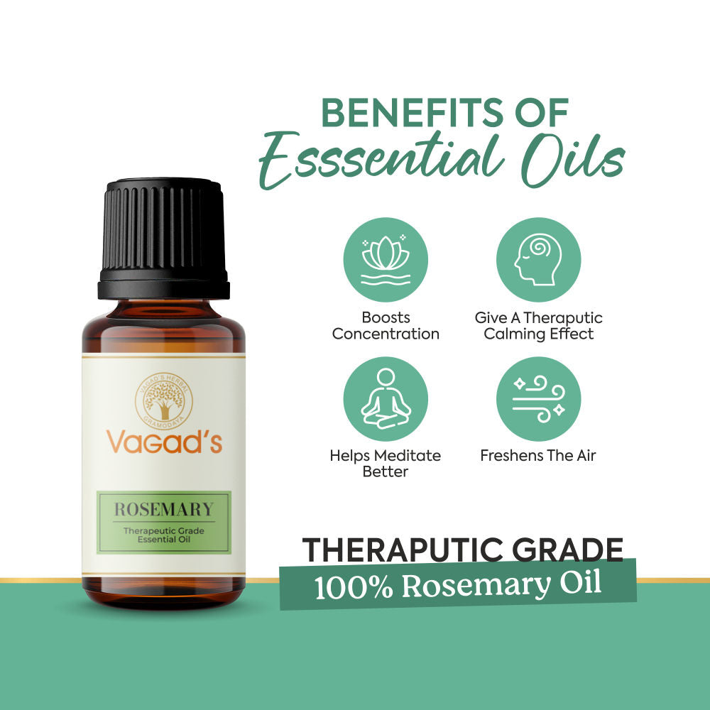 Herbal Rosemary Essential Oil, for Hair & Aromatherapy