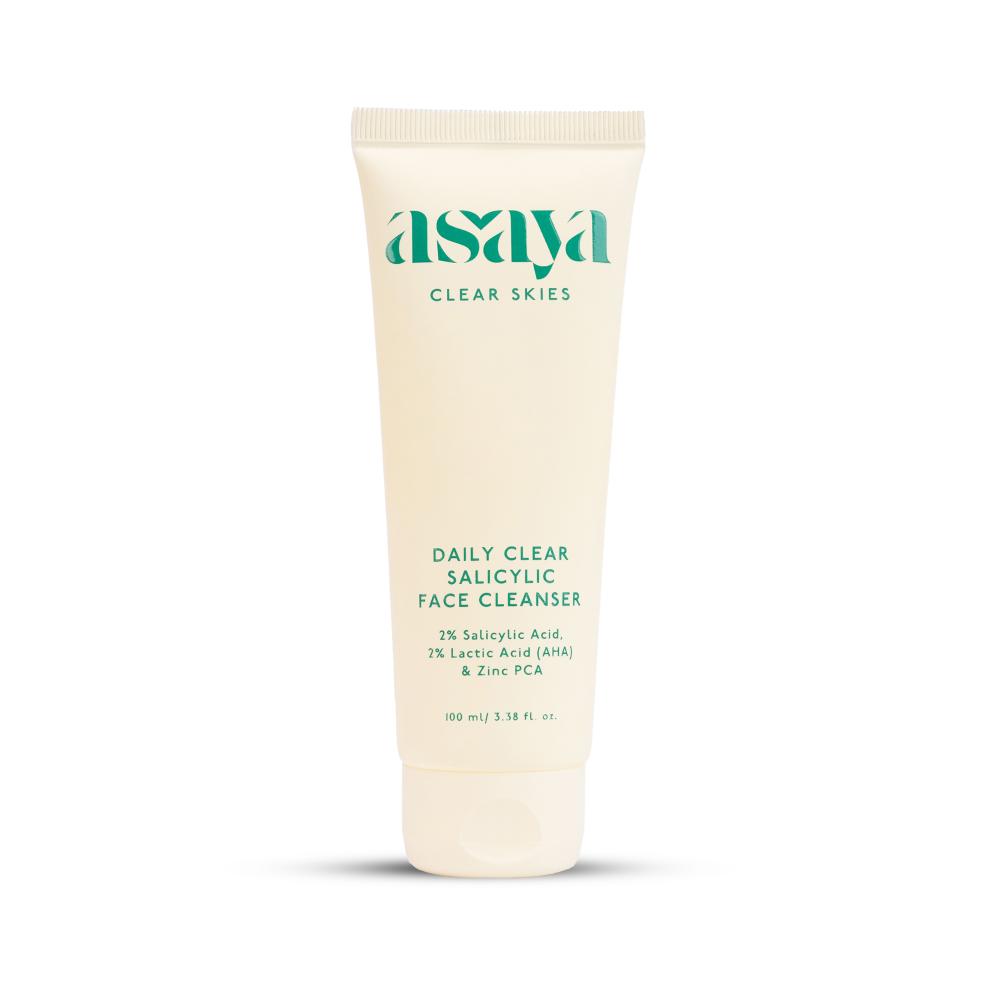 Daily Clear 2% Salicylic Acid Face Wash for Oily & Acne-Prone Skin with Lactic Acid & Zinc PCA