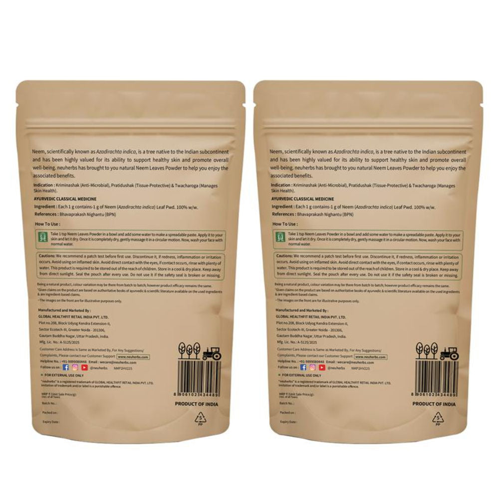 Neem Leaves Powder for Soft, Glowing and Healthy Skin with No Artificial Colour
