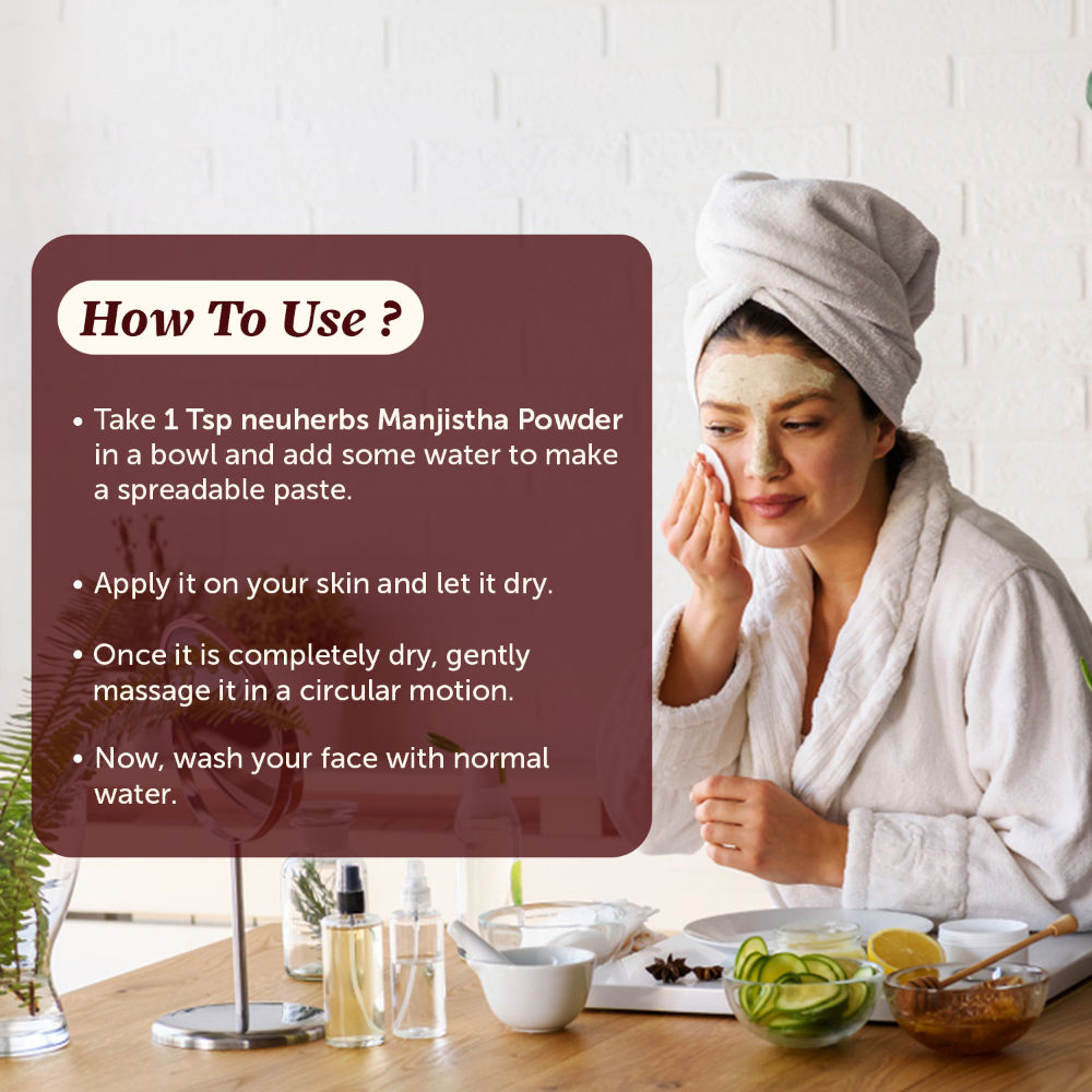 Manjistha Powder for Clean and Glowing Skin with No Artificial Colour and Additives