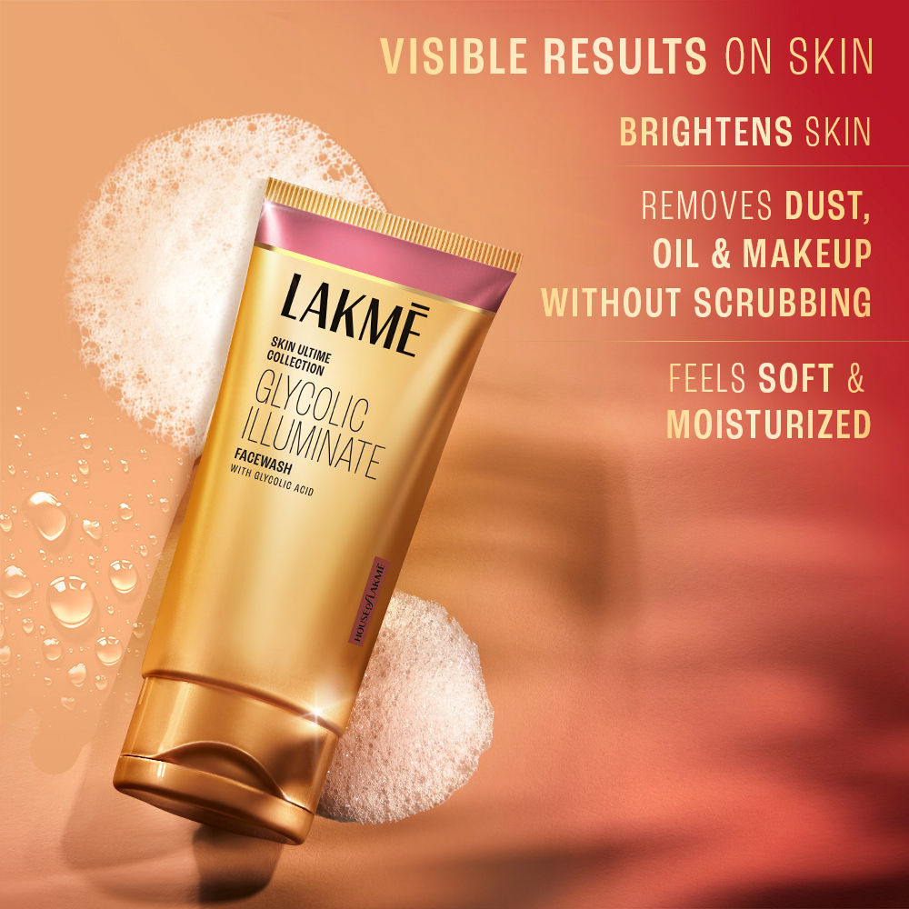 Glycolic Illuminate Facewash With Glycolic Acid For Gentle Exfoliation & Illuminated Skin