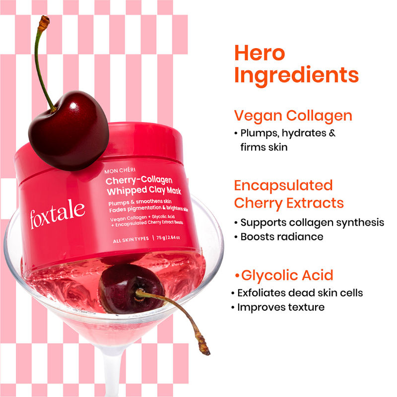Cherry Collagen Mask for Dull Skin, Brightening & Anti-Aging