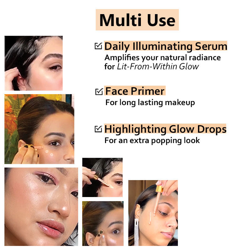 Silicone-Free, Clean Illuminating Serum + Highlighter + Glow Primer