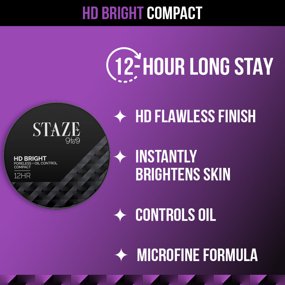 9to9 HD Bright Poreless + Oil Control Compact