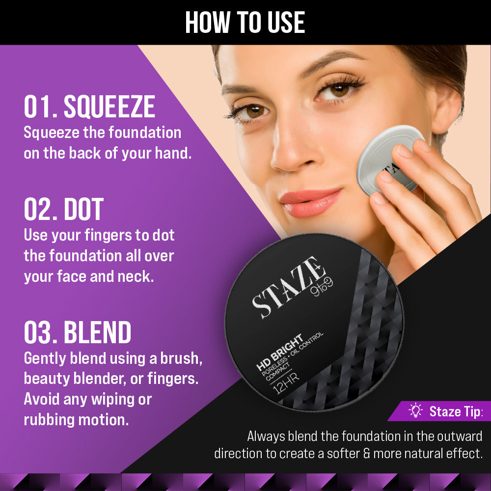 9to9 HD Bright Poreless + Oil Control Compact