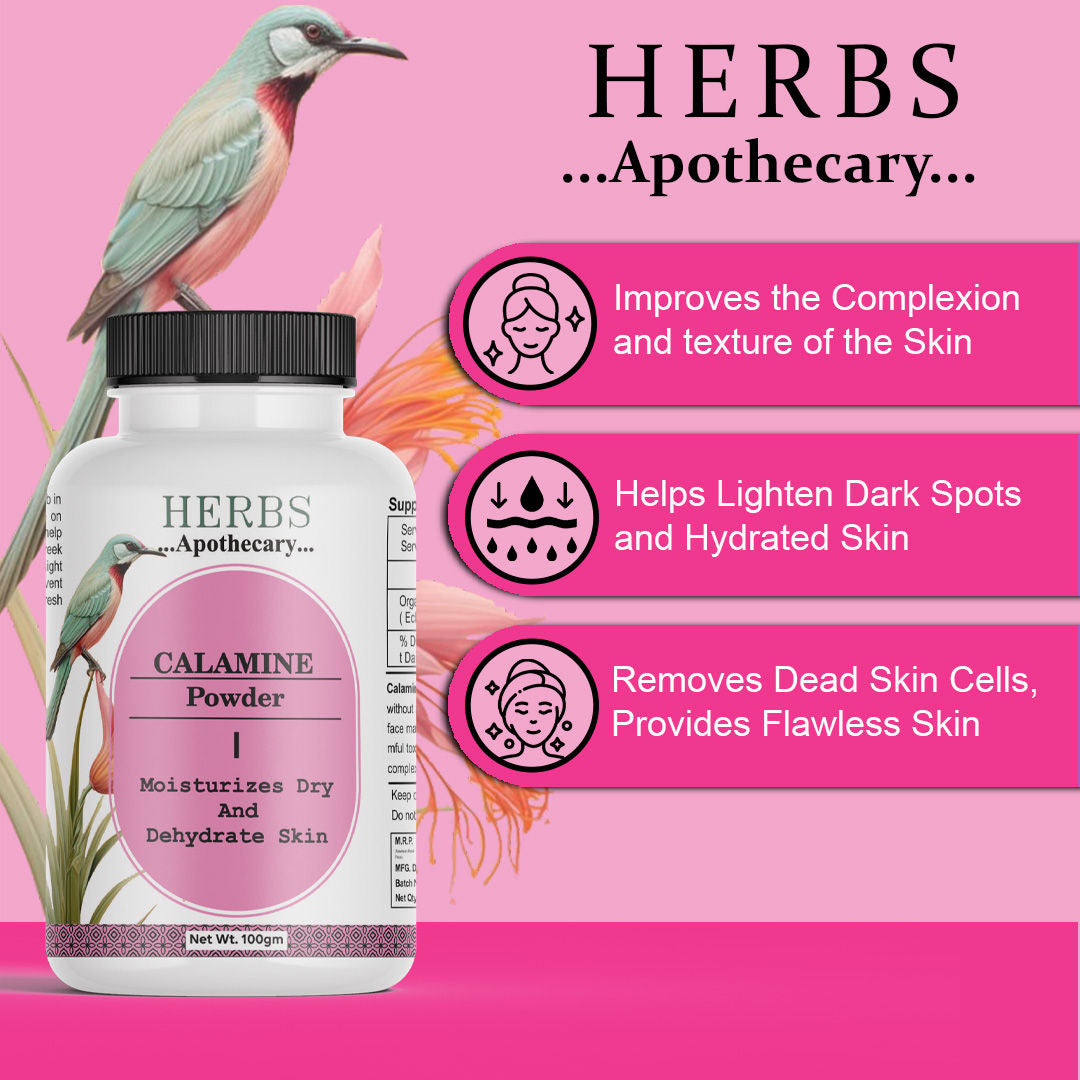 Herbs Apothecary Calamine Powder for Moisturize Dry And Dehydrate Skin