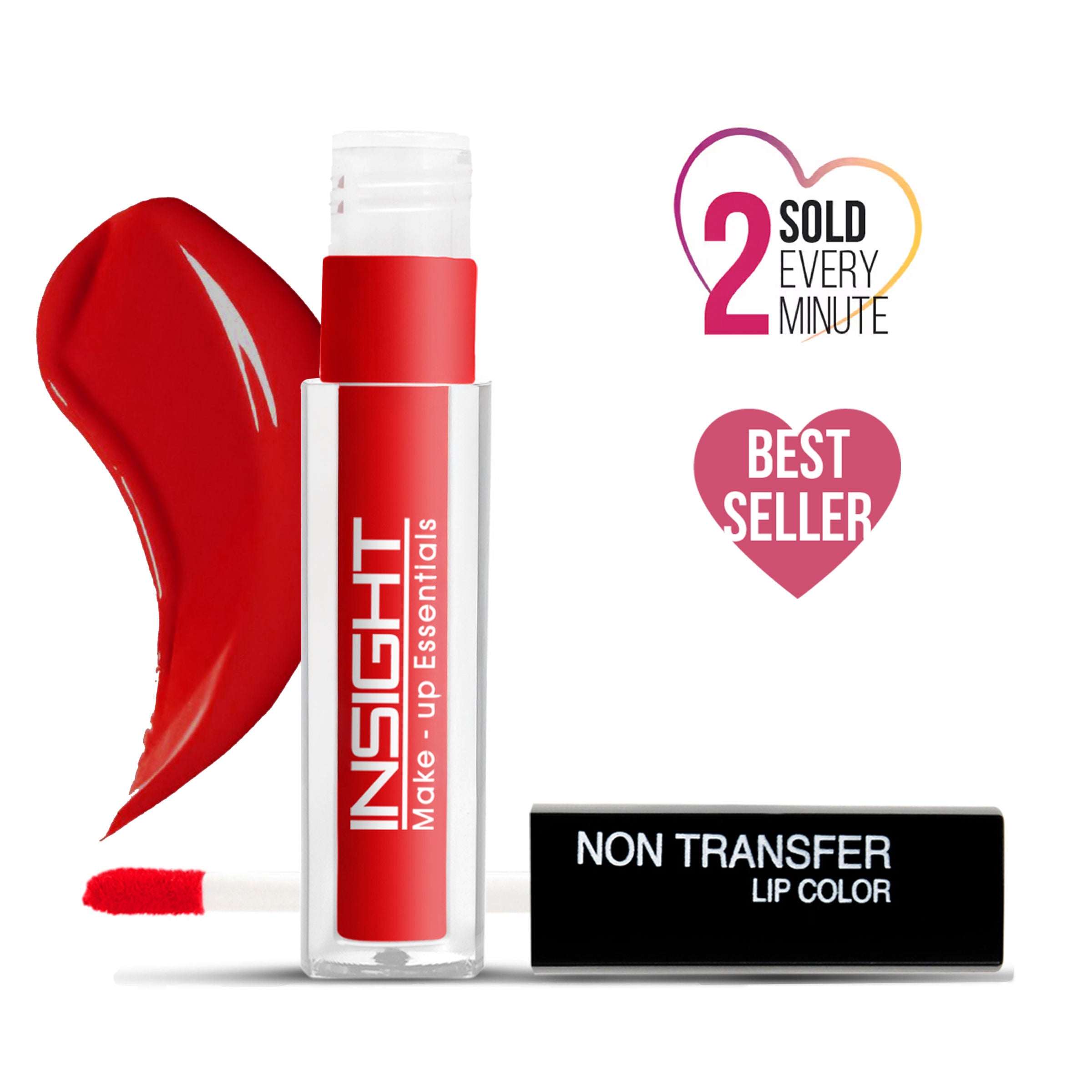 Non-Transfer Lip Color, 12hr Long Lasting Matte Lips, Moisturizing & Light Weight - 09 Sunset Red