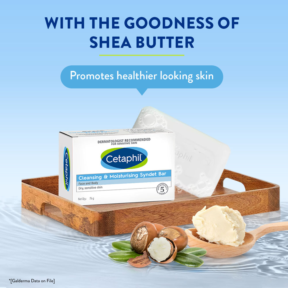 Cleansing & Moisturising Syndet Bar With Shea butter Dermatologist Recommended