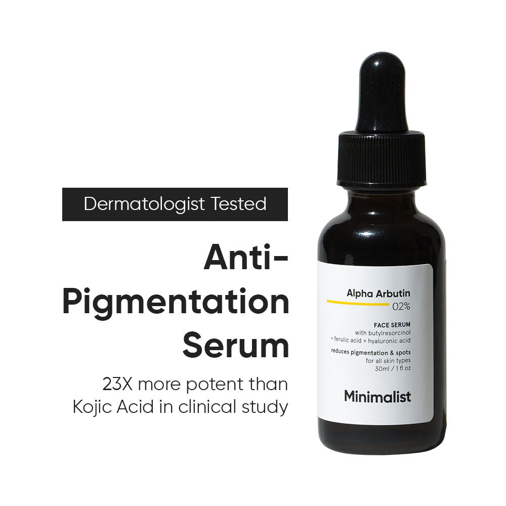2% Alpha Arbutin Face Serum With Butylresorcinol & Ferulic Acid For Hyperpigmentation - 30ml