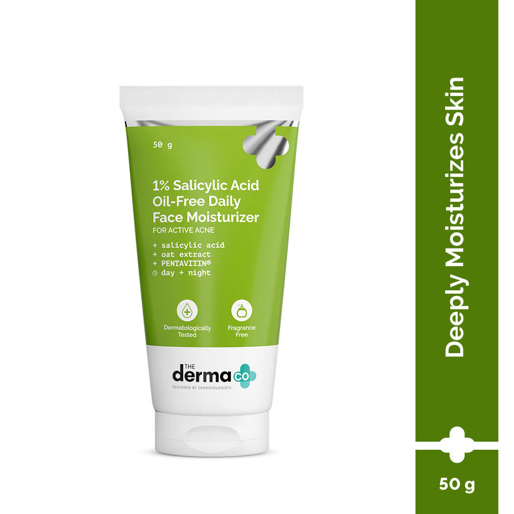 1% Salicylic Acid Oil-free Moisturizer for Face With Oat Extract For Active Acne