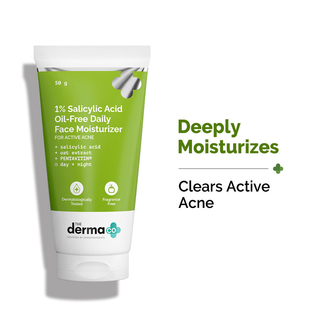 1% Salicylic Acid Oil-free Moisturizer for Face With Oat Extract For Active Acne