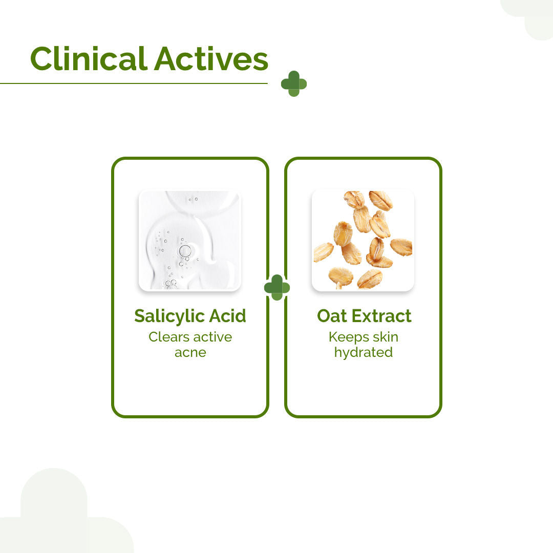 1% Salicylic Acid Oil-free Moisturizer for Face With Oat Extract For Active Acne