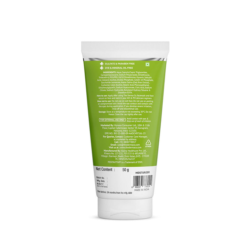 1% Salicylic Acid Oil-free Moisturizer for Face With Oat Extract For Active Acne