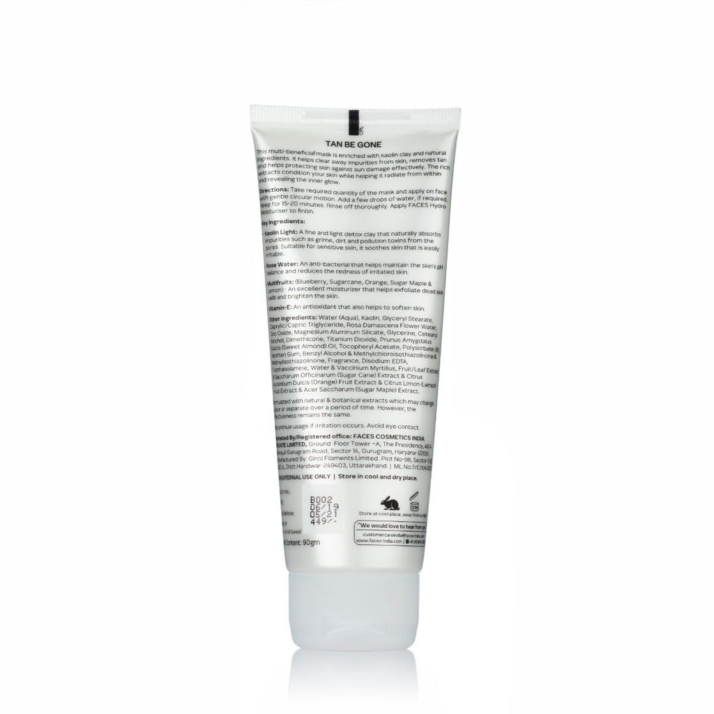 Tan Be Gone De Tan Skin Brightening Clay Mask