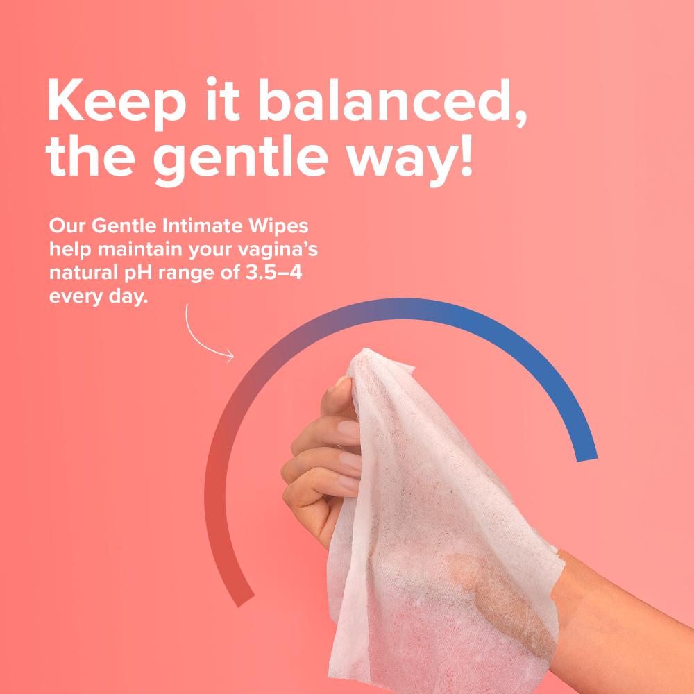 Gentle Intimate Wipes pH 3.5 | 100% Biodegradable