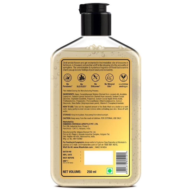 Oud Floral Luxury Body Wash Infused With Shea Butter & Vitamin E