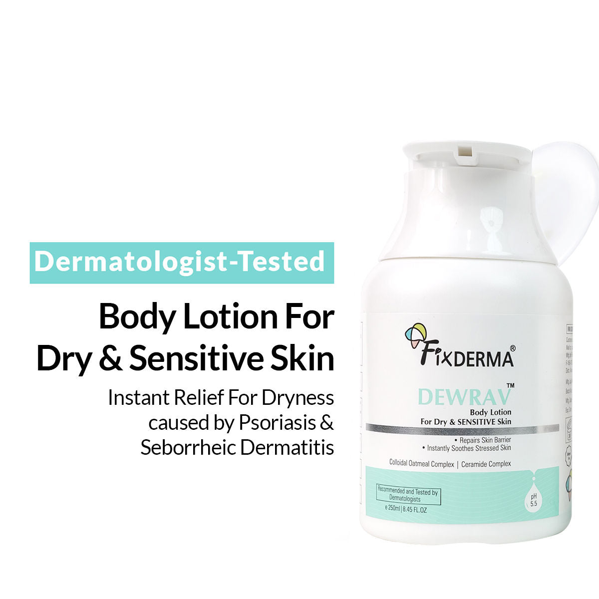 Dewrav Body Lotion For Dry & Sensitive Skin With Shea Butter & Ceramides Complex