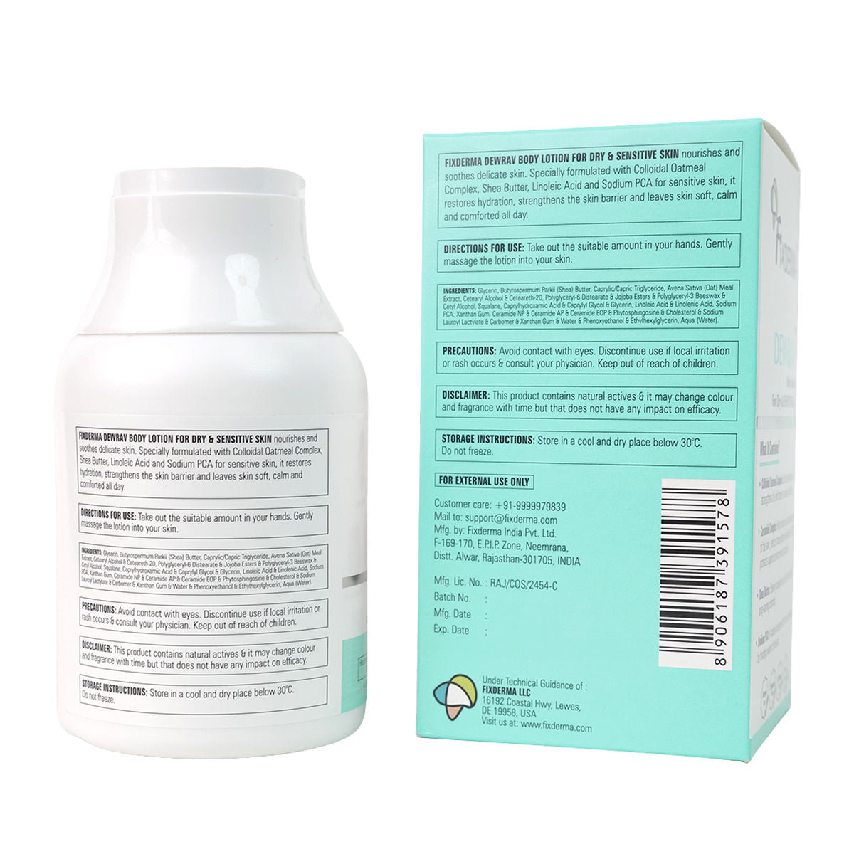 Dewrav Body Lotion For Dry & Sensitive Skin With Shea Butter & Ceramides Complex