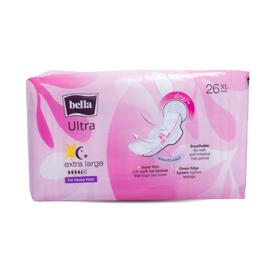 Ultra Thin Drai Sanitary Pads, Fast Absorbing, Breathable & Suitable For Heavy Flow (26 Pcs)
