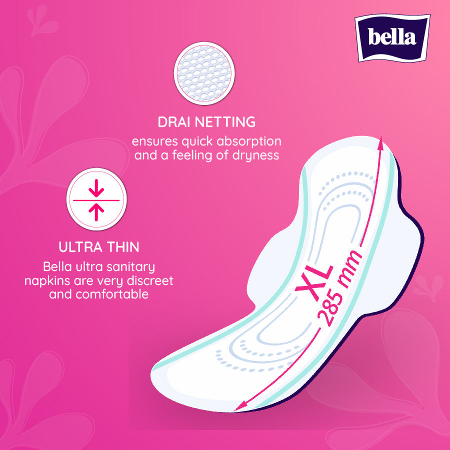 Ultra Thin Drai Sanitary Pads, Fast Absorbing, Breathable & Suitable For Heavy Flow (26 Pcs)