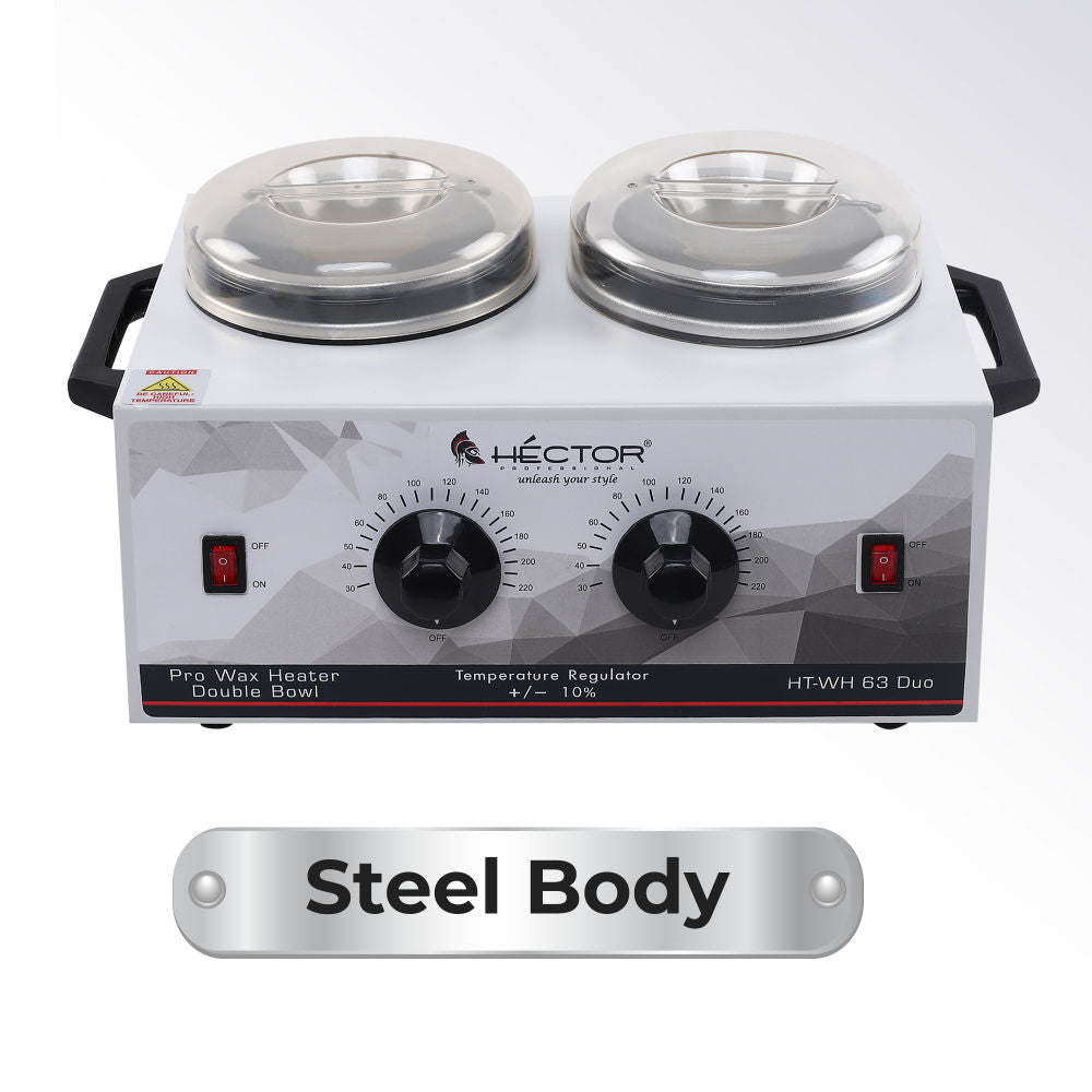 Wax Heater With Temprature Control And Double Pot For Salon & Home Use