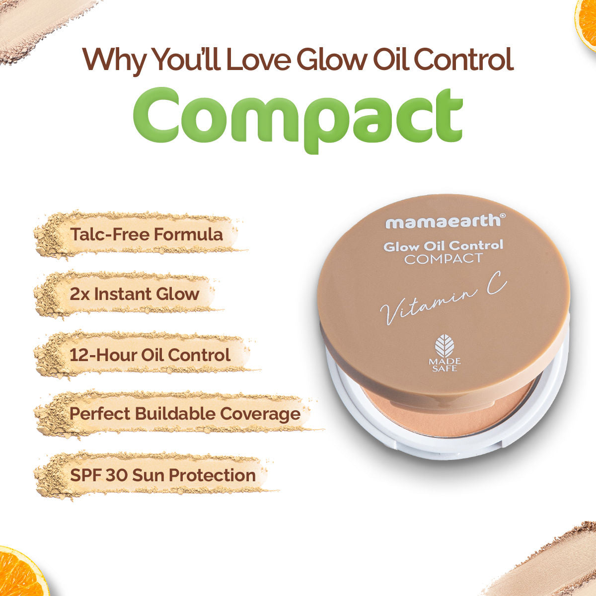 Glow Oil Control Compact SPF 30 With Vitamin C & Turmeric
