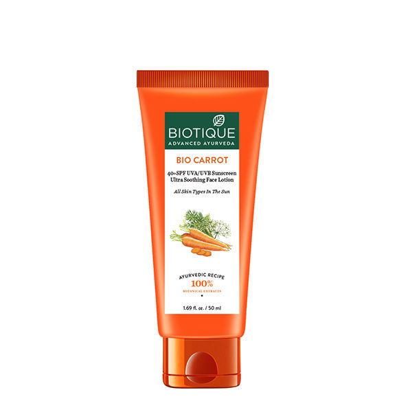 Bio Carrot Ultra Soothing Face Lotion 40+ SPF Sunscreen - 50ml