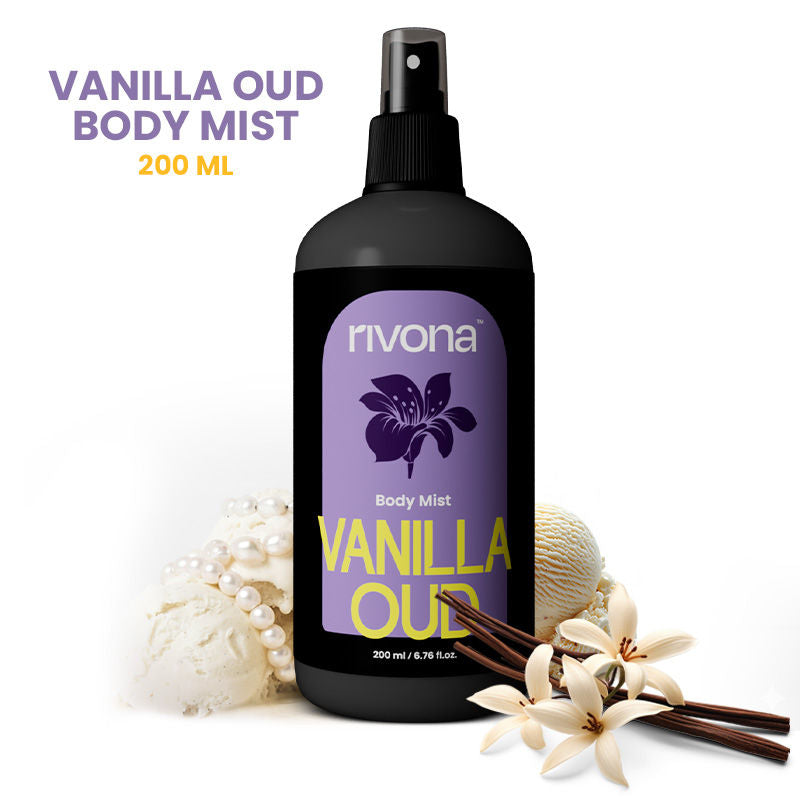 Vanilla Oud - Warm And Woody Perfume Body Mist For Long Lasting Fragrance