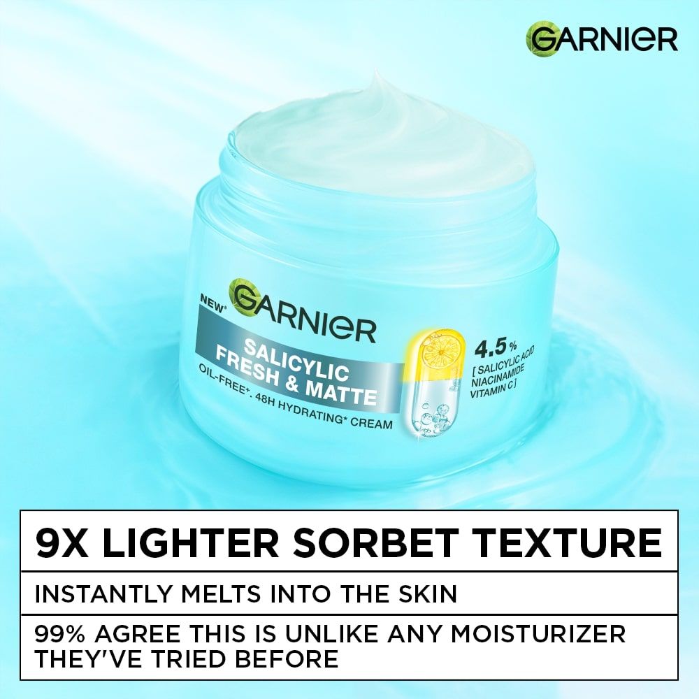 Fresh & Matte Salicylic Acid Sorbet Moisturizer, 4.5% Salicylic Acid Niacinamide Vit C