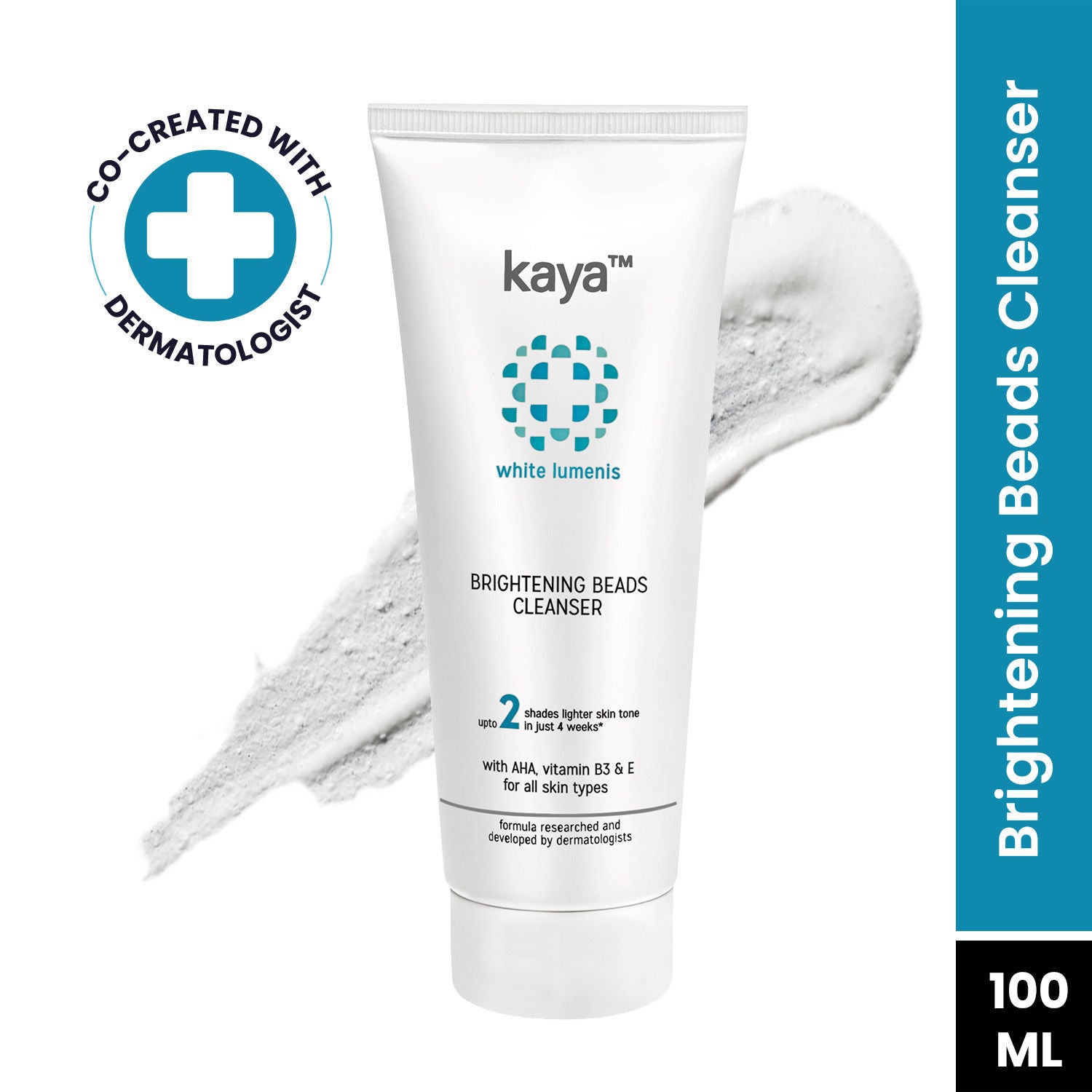 Brightening Beads Cleanser, with AHA, Vitamin B3 & E for All Skin Types
