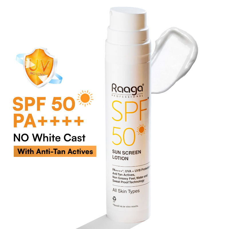 Spf 50 Pa++++ Sunscreen Lotion With Uva + Uvb Protection, All Skin Types, 55 Ml