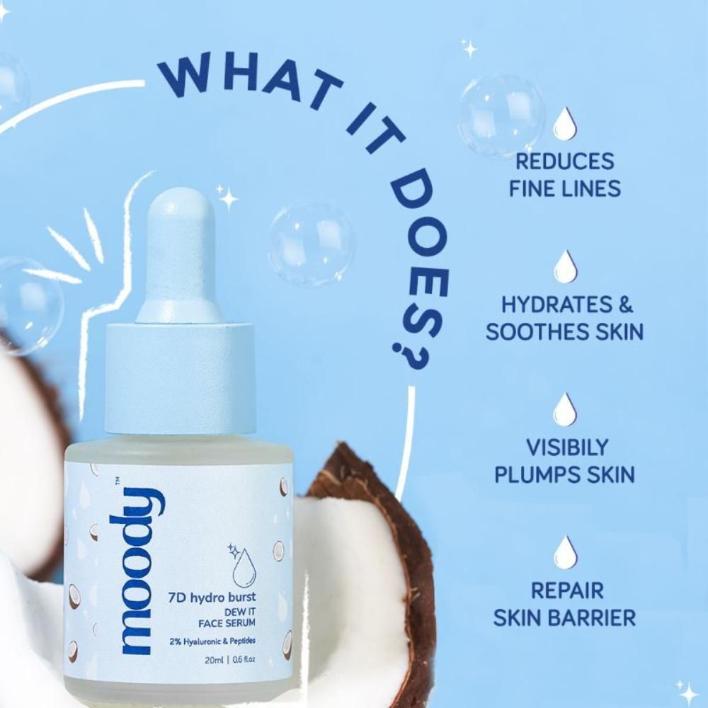 2% Hyaluronic & Peptides Face Serum for Intense Hydration & Plum Skin