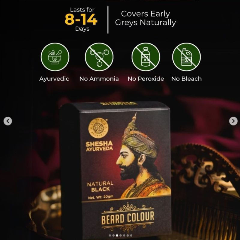Beard Color For Men - Natural Black