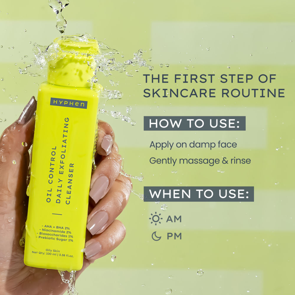 Oil Control Daily Exfoliating Cleanser 2% AHA + BHA Salicylic Acid Face Wash For Oily Skin & Acne