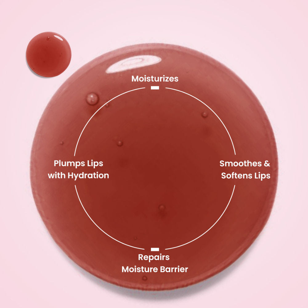 Tinted Lip Balm - Hazel, 1% Vit E, 2% Squalane & Peptides, Brightens, Moisturizes Dry Lips